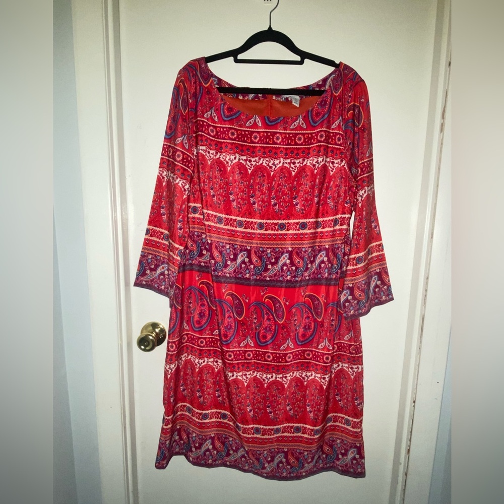 Old Navy | Women’s Dress | Large | Like New | 3/4 Sleeve | Casual | Colorful - Picture 2 of 16